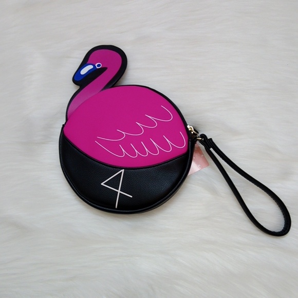 NWT Betsey Johnson Flamingo Coin Purse - Picture 3 of 3